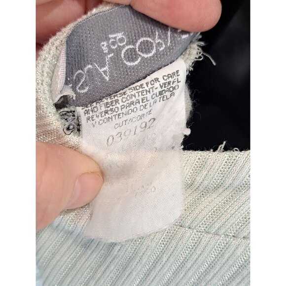 Vtg Casual Corner Green Ribbed Floral Button-Down Maxi Dress Short Sleeve Pocket - Picture 8 of 12